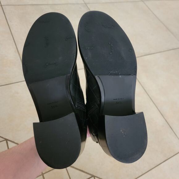 Chanel Leather Black Interlocking CC Logo Pearl 2017 Ankle Boots 6 36.5 G32970 - Picture 8 of 12